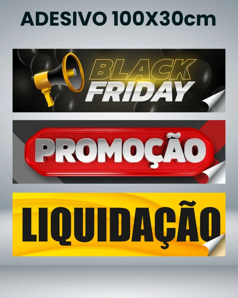 Adesivo de Promoção 100x30cm