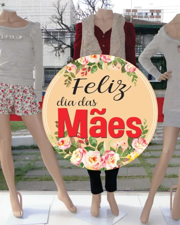 Adesivo de Vitrine Redondo ARTE PERSONALIZADA