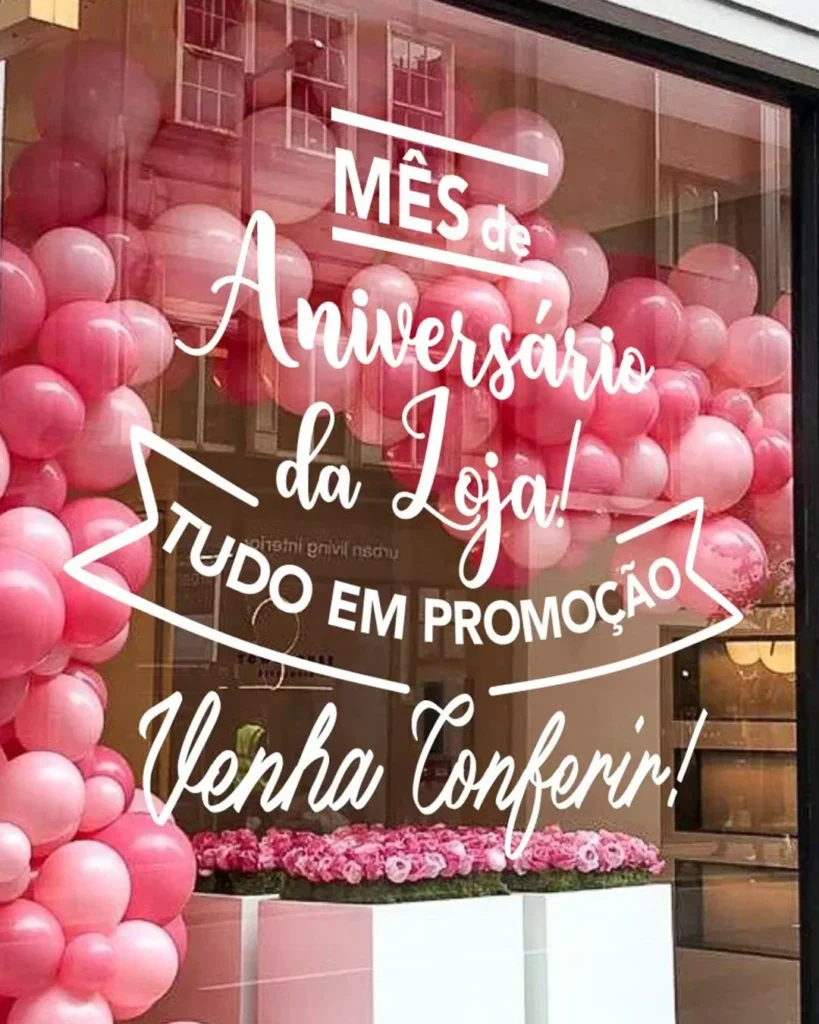 Adesivo em Vinil Recortado para Vitrine branco 2