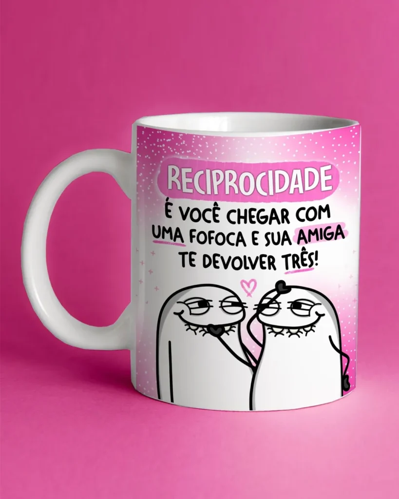 Caneca Branca Personalizada imprime pop
