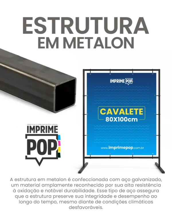 Cavalete metalon 80x100 Imprime Pop