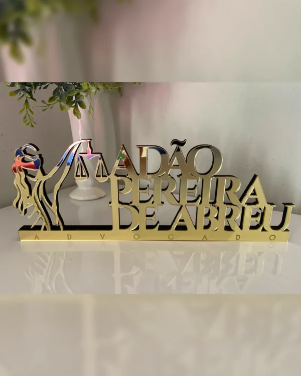Letreiro de Mesa em Acrílico - Imprime Pop