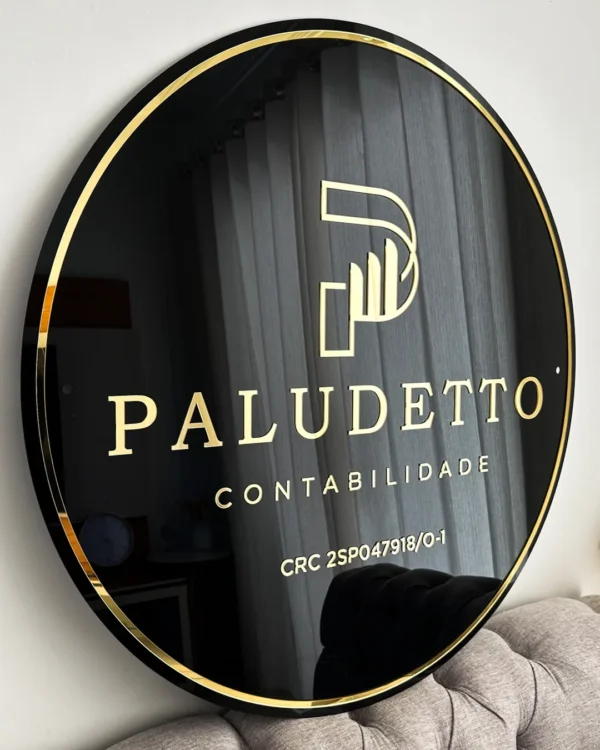 Placa redonda 90x90cm em acrílico Imprime Pop