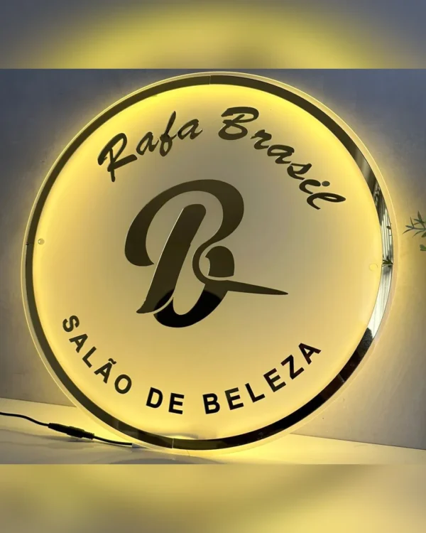 Placa de Acrílico com Neon LED 90x90cm - Personalize Seu Letreiro - Imagem 4