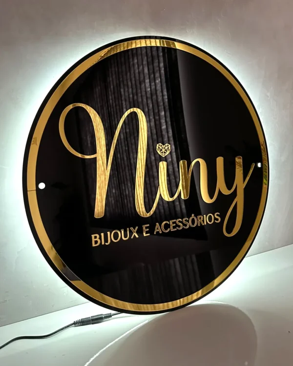 Placa de Acrílico com Neon LED 90x90cm - Personalize Seu Letreiro - Imagem 7