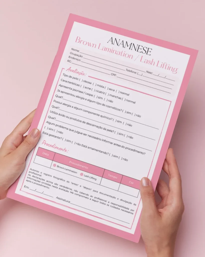 Bloco de Anamnese A4